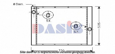 AKS DASIS 050053n -  Радиатор, охлаждение двигателя